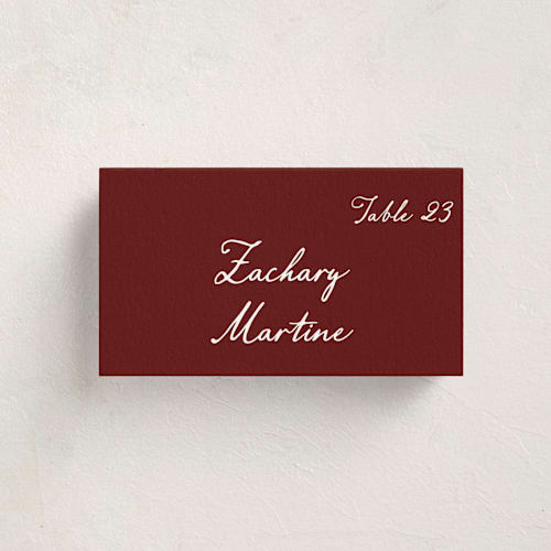 This is a wine party place cards with standard by Cass Loh called handwritten printing on signature in placecard