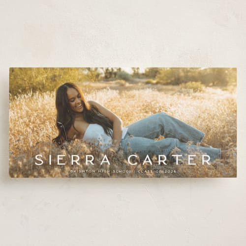 This is a swan graduation announcements with standard by Adelyn T. called sunrise printing on recycled smooth signature in tall