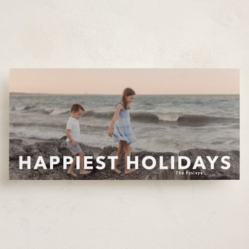 This is a cotton holiday photo cards with standard by Angela Thompson called gilded printing on recycled smooth signature in tall