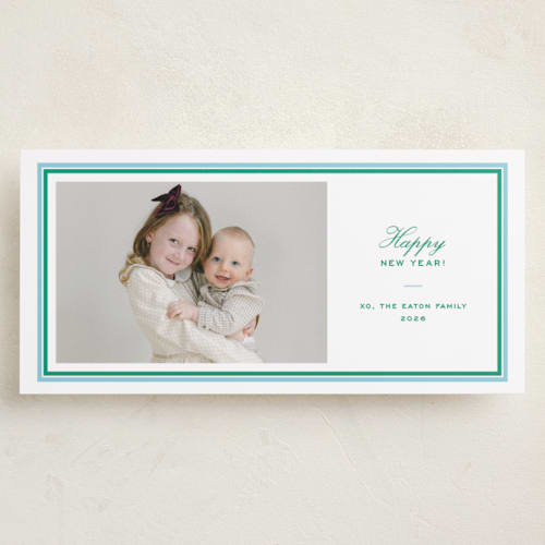 This is a frost holiday photo cards with standard by Megan Davis called maine printing on recycled smooth signature in tall