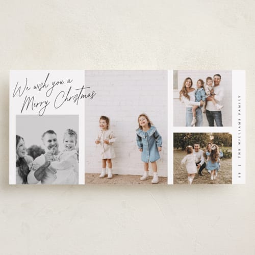 This is a coal holiday photo cards with standard by Pixel and Hank called christmas collection printing on recycled smooth signature in tall