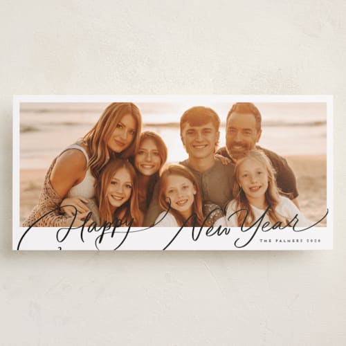 This is a snow holiday photo cards with standard by Everett Paper Goods called evoke printing on recycled smooth signature in tall