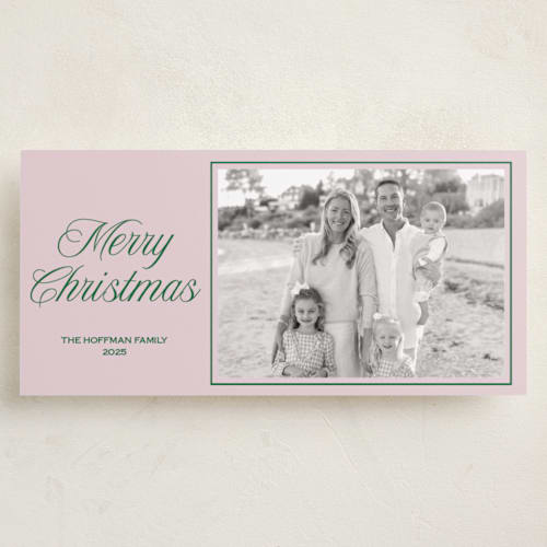 This is a petal holiday photo cards with standard by Annie Shapiro called prep printing on recycled smooth signature in tall