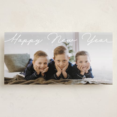 This is a sugar holiday photo cards with standard by Kaydi Bishop called side script printing on recycled smooth signature in tall