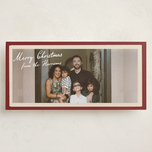 This is a berry holiday photo cards with standard by Maja Cunningham called vintage photo card printing on recycled smooth signature in tall