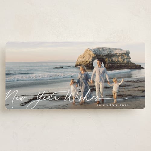 This is a snow holiday photo cards with standard by Chris Griffith called holiday panorama printing on recycled smooth signature in tall