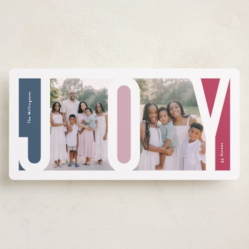 This is a marine holiday photo cards with standard by Lauren Chism called inner joy printing on recycled smooth signature in tall