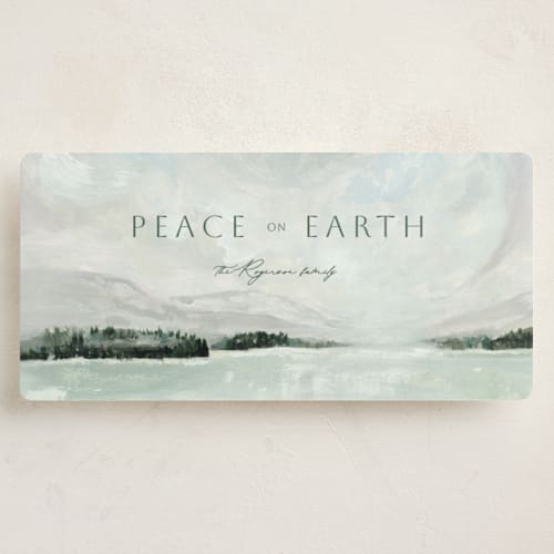 This is a mint holiday photo cards with standard by Holly Whitcomb called kalispell printing on signature in tall