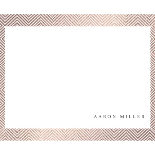 This is a cotton foil stamped stationery with foil pressed by Robert and Stella called mod herringbone printing on signature in 4.25x5.5