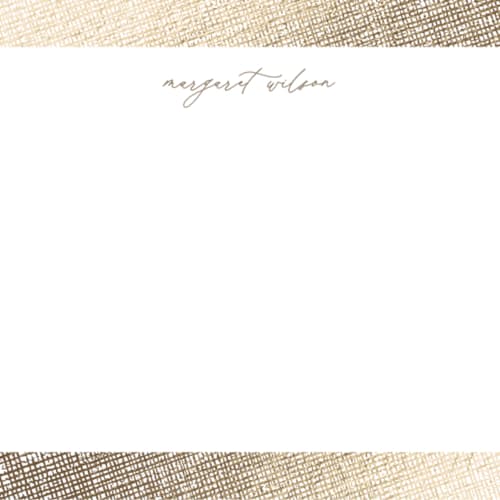 This is a gilded foil stamped stationery with foil pressed by Pixel and Hank called around the edge printing on signature in 4.25x5.5