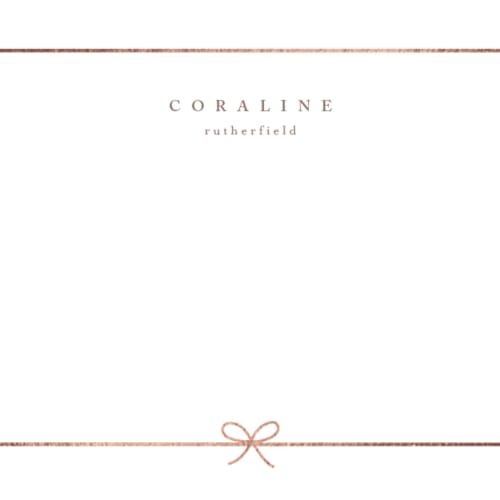 This is a diamond foil stamped stationery with foil pressed by chocomocacino called carina printing on signature in 4.25x5.5