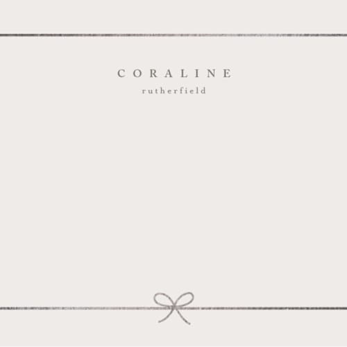 This is a slate foil stamped stationery with foil pressed by chocomocacino called carina printing on signature in 4.25x5.5