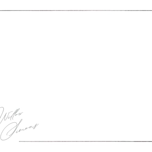 This is a mist foil stamped stationery with foil pressed by Paper Raven Co. called signature printing on signature in 4.25x5.5