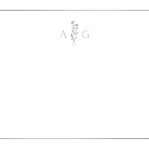 This is a mist foil stamped stationery with foil pressed by chocomocacino called kouignette printing on signature in 4.25x5.5