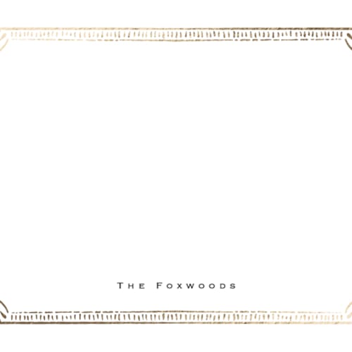 This is a snow foil stamped stationery with foil pressed by Tamara Hilje called bookworm printing on signature in 4.25x5.5