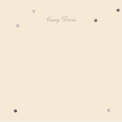This is a sand foil stamped stationery with foil pressed by Baumbirdy called dotty printing on signature in 4.25x5.5
