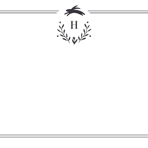 This is a charcoal kids thank you cards notes with standard by Susan Brown called classic baby monogram printing on signature in standard