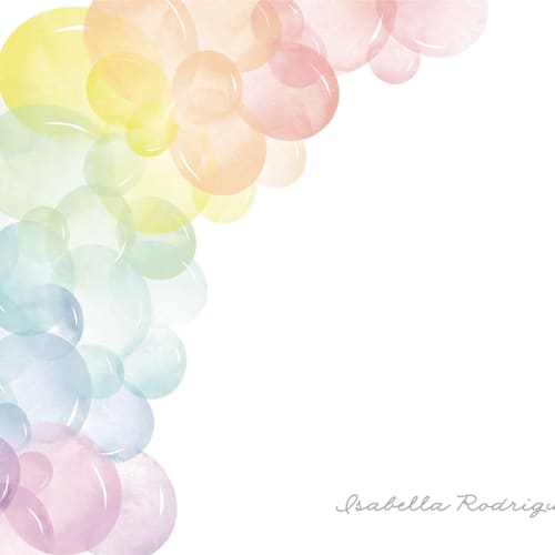 This is a rainbow kids thank you cards notes with standard by Robert and Stella called balloon arch printing on signature in standard