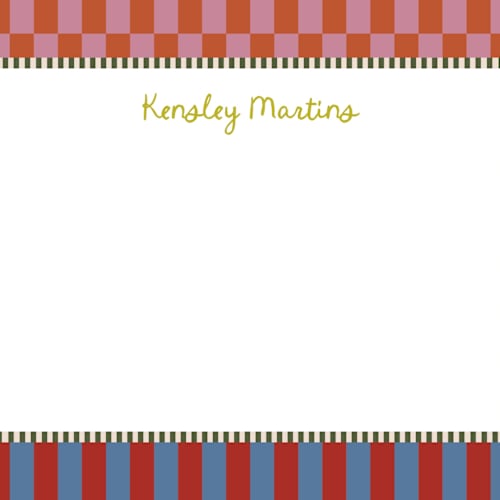 This is a fruit punch kids thank you cards notes with standard by Jenna Holcomb called checked printing on signature in standard