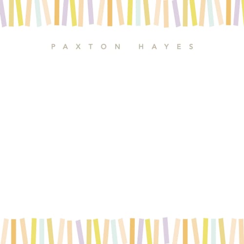 This is a sunny kids thank you cards notes with standard by Creo Study called confetti border printing on signature in standard