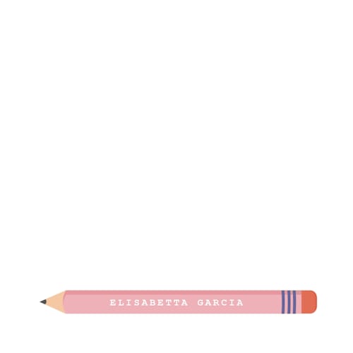 This is a candy kids thank you cards notes with standard by Christie Garcia called penciled printing on signature in standard