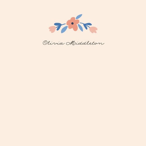 This is a cornflower kids thank you cards notes with standard by Morgan Kendall called cherry blossoms printing on signature in standard