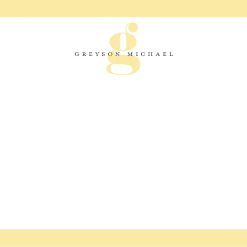 This is a sunshine kids thank you cards notes with standard by Emily Betts called initial notes printing on signature in standard