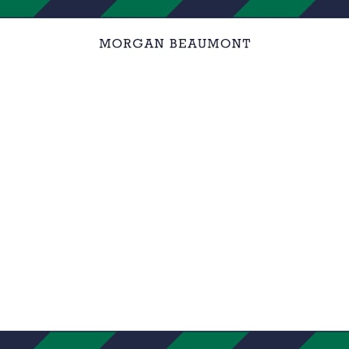 This is a emerald kids thank you cards notes with standard by Seth Caskey called wide stripe nautical printing on signature in standard