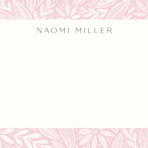 This is a blush kids thank you cards notes with standard by Jen Owens called soft printing on signature in standard