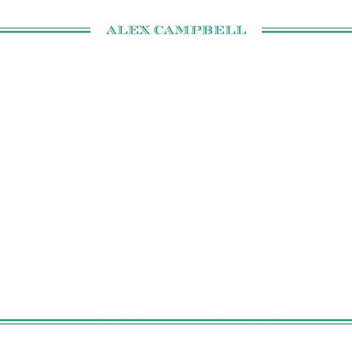 This is a emerald kids thank you cards notes with standard by The Social Type called gentleman printing on signature in standard