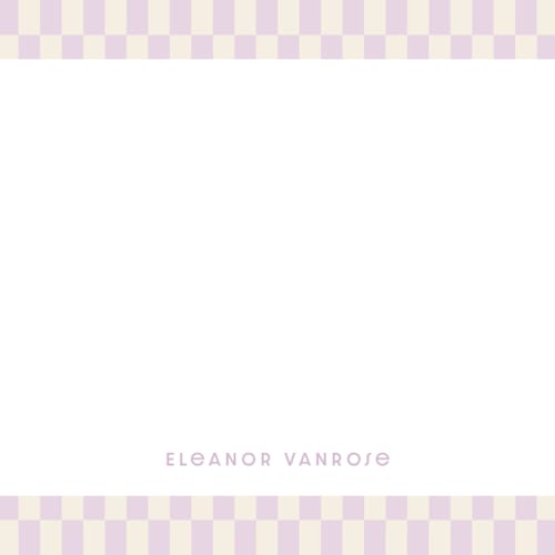 This is a lilac personalized stationery thank you cards with standard by Megan Cash called checks printing on signature in 4.25x5.5