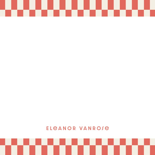 This is a melon personalized stationery thank you cards with standard by Megan Cash called checks printing on signature in 4.25x5.5