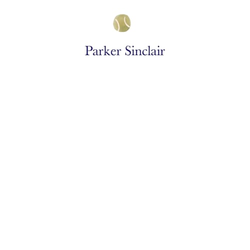 This is a ice personalized stationery thank you cards with standard by Teju Reval called sportsy tennis printing on signature in 4.25x5.5