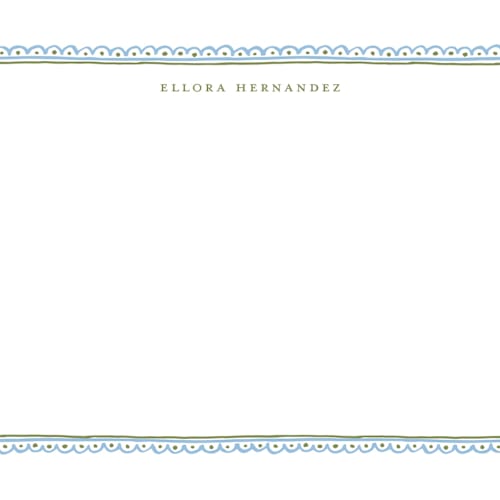 This is a celeste personalized stationery thank you cards with standard by Pati Cascino called forli printing on signature in 4.25x5.5