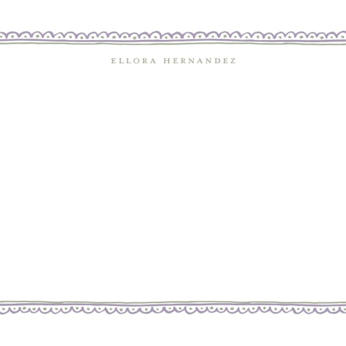 This is a violetta personalized stationery thank you cards with standard by Pati Cascino called forli printing on signature in 4.25x5.5