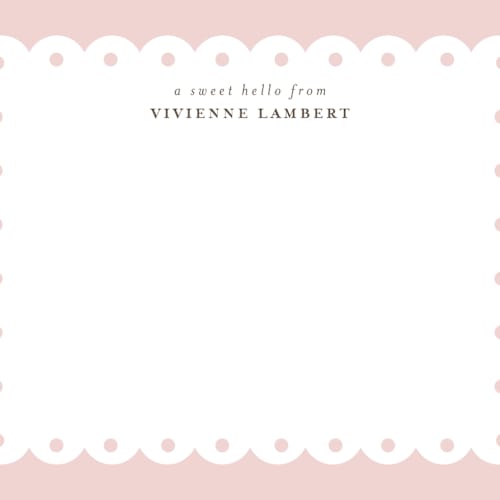 This is a blush personalized stationery thank you cards with standard by Shirley Lin Schneider called southern charm printing on signature in 4.25x5.5