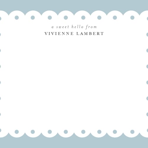 This is a slate personalized stationery thank you cards with standard by Shirley Lin Schneider called southern charm printing on signature in 4.25x5.5