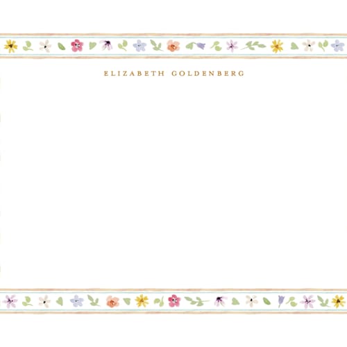 This is a autumn personalized stationery thank you cards with standard by Pati Cascino called herbarium printing on signature in 4.25x5.5