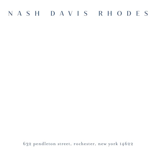 This is a cobalt personalized stationery thank you cards with standard by Stacey Meacham called letterhead printing on signature in 4.25x5.5