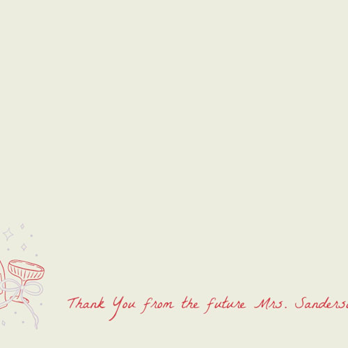 This is a wisteria personalized stationery thank you cards with standard by Ashlee Townsend called celebration printing on signature in 4.25x5.5