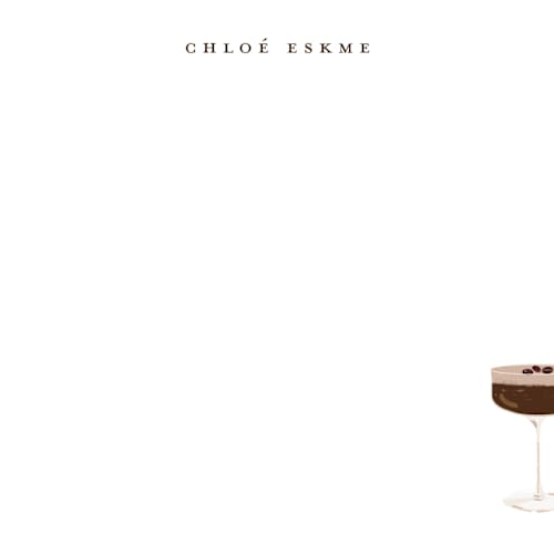 This is a chocolate personalized stationery thank you cards with standard by Baumbirdy called espresso martini printing on signature in 4.25x5.5