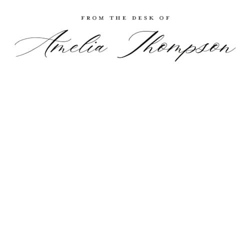 This is a lily personalized stationery thank you cards with standard by Kristel called the minimalist printing on signature in 4.25x5.5