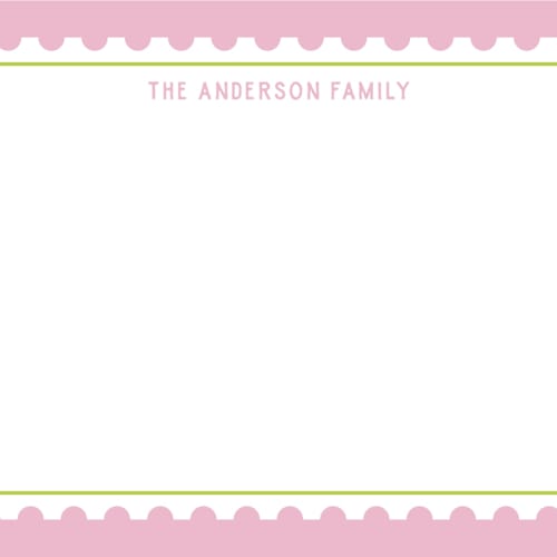 This is a peony personalized stationery thank you cards with standard by Ilene Guy called postage stamp printing on signature in 4.25x5.5