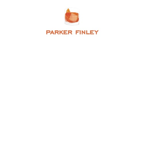 This is a tangerine personalized stationery thank you cards with standard by Baumbirdy called negroni printing on signature in 4.25x5.5