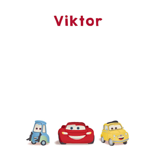 This is a cloud personalized stationery thank you cards with standard by tinaleeart called disney pixar cars lightning mcqueen and friends printing on signature in 4.25x5.5