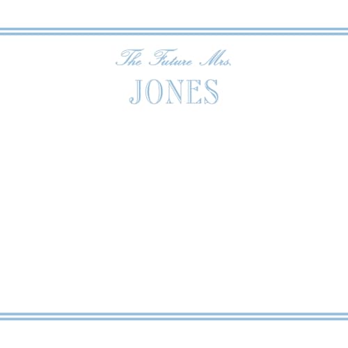 This is a sky blue personalized stationery thank you cards with standard by Megan Davis called cheseapeake printing on signature in 4.25x5.5