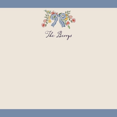 This is a cornflower personalized stationery thank you cards with standard by Chris Griffith called a wedding in low country printing on signature in 4.25x5.5