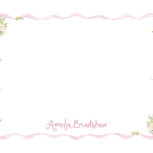 This is a charlotte personalized stationery thank you cards with standard by Creo Study called cottagecore printing on signature in 4.25x5.5