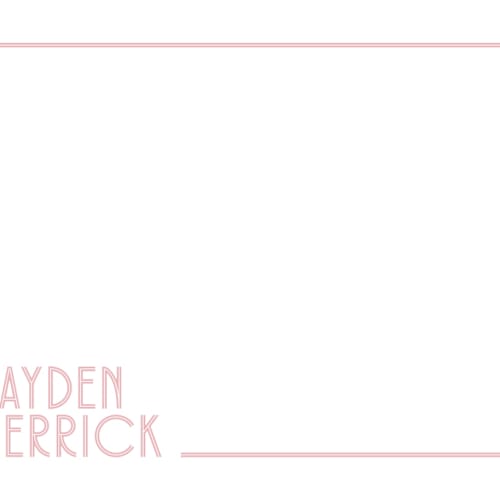 This is a bubblegum personalized stationery thank you cards with standard by Angela Garrick called linear printing on signature in 4.25x5.5