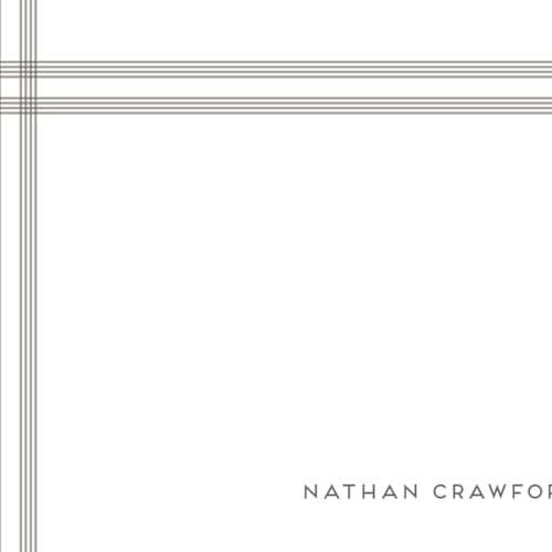 This is a charcoal personalized stationery thank you cards with standard by Jenny Millington called framed printing on signature in 4.25x5.5